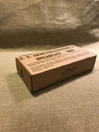Wwii Us Army Marine Corps K - Ration Early War Breakfast Box