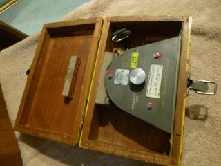 Vintage Hilger Watts Vernier Angle Gage Tb108 - 1 In Wood Case