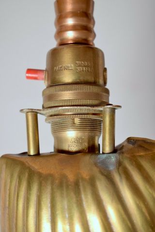 A REALLY VINTAGE GEC G.  E.  C BRASS SHELL ANGLEPOISE DESK LAMP 2