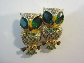 Coro Vintage Owl Duette Brooch