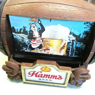 VTG Hamm ' s Beer 8 Scene Barrel Flipper Motion Cash Register Sign 3