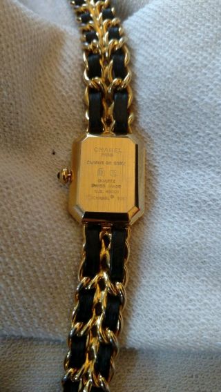 vintage iconic CHANEL 1987 ladies gold plated quartz watch - order 45001 2