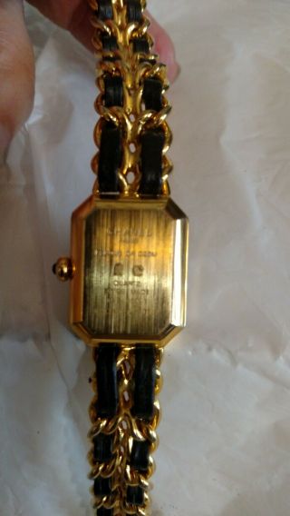 vintage iconic CHANEL 1987 ladies gold plated quartz watch - order 45001 7