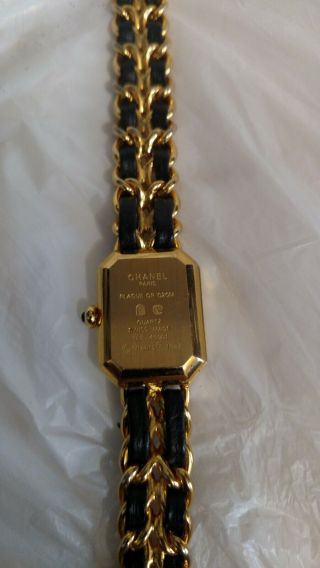 vintage iconic CHANEL 1987 ladies gold plated quartz watch - order 45001 8