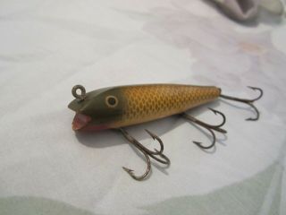 Vintage Fishing Lure Creek Chub Darter Golden Shiner Only One On For A While