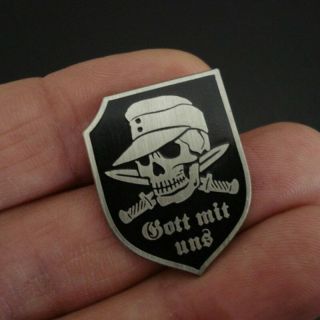 Ww2 Wwii Germany Skull God With Us Hard Enamel Pin Shiping
