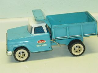 Vintage Tonka Hydraulic Blue Dump Truck,  Pressed Steel Toy Vehicle,