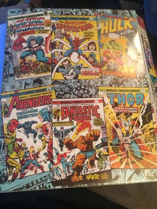 Vintage Rare Marvel Comic 3 Ring Flapper Binder Features 6 Marvel Hero ' s 2
