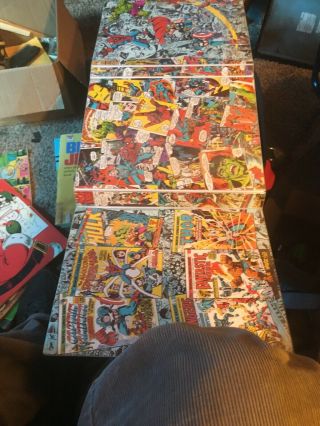 Vintage Rare Marvel Comic 3 Ring Flapper Binder Features 6 Marvel Hero ' s 4