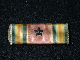 Ww2 U.  S.  World War Two Victory Medal Ribbon & Star 1/2 Inch Usmc & Usn Pin - Back
