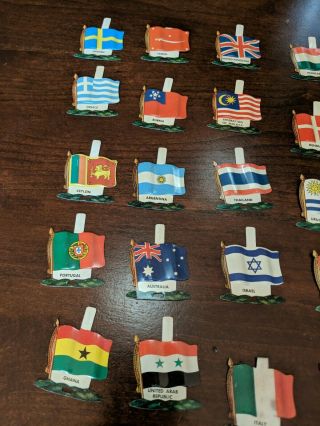 1959 vintage Nabisco Shredded Wheat METAL FLAGS of the WORLD - 69 Different 2