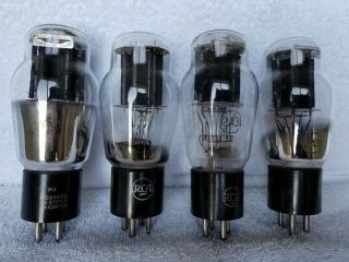 4 Vintage Rca 2a3 Black Plate Audio Amplifier Output Tubes All Strong