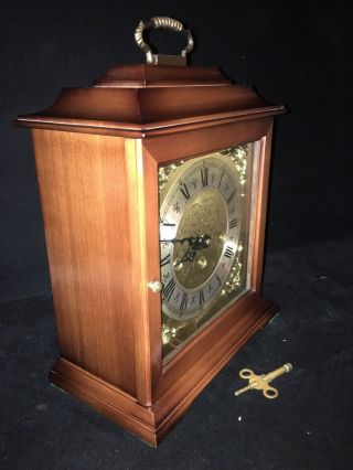 Vintage German W.  Haid Chime Mantle Clock 2 Jewels
