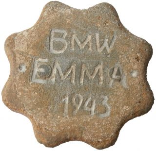 Germany Ww2 Bmw Wwii Emma 1943 German Trench Art Metal Fragment 43x42x9 Mm