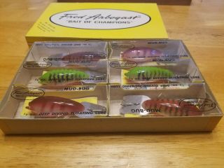 Fred Arbogast Dealer Box - Mud Bug - With Lures Vintage Very Rare