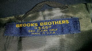 Vtg BROOKS BROTHERS ' 346 ' 42R Navy Lightweight Wool Blazer Jacket Sport Coat 4