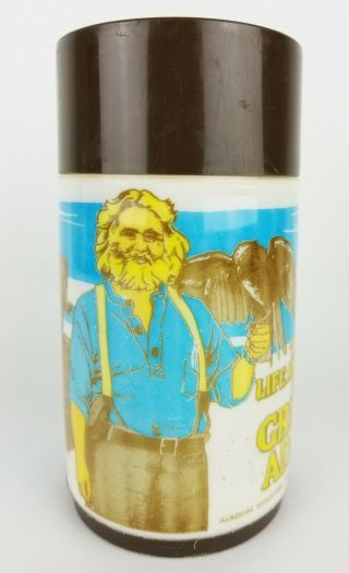 The Life And Times Of Grizzly Adams Aladdin Plastic Thermos Vintage 1977 2