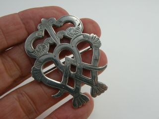 Omg 1964 Ola Gorie Sterling Silver 925 Luckenbooth Brooch Pin Scotland Celtic