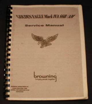 Vintage Browning Golden Eagle Mark IVA SSB/AM CB HAM Tube Radio Transmitter 12