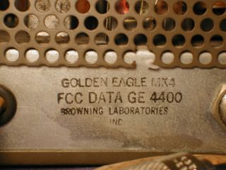Vintage Browning Golden Eagle Mark IVA SSB/AM CB HAM Tube Radio Transmitter 9