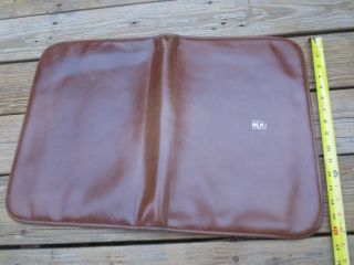 Vintage Large Brown Leather Portfolio Folder 3