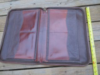 Vintage Large Brown Leather Portfolio Folder 4