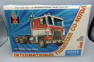 Vintage Nos Ertl 1/25 International Transtar Co - 4070a Model Truck Kit - 8000