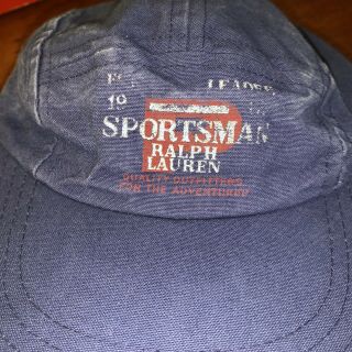 Vintage Polo Sportsman Ralph Lauren Hat Cap Hunting Usa Leather Strap Back Sport