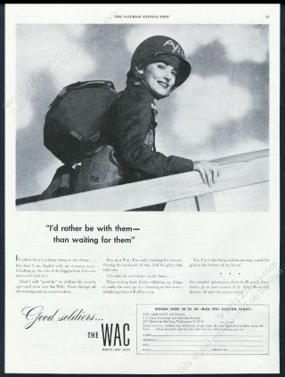1944 Us Army Wac Woman Photo Women 