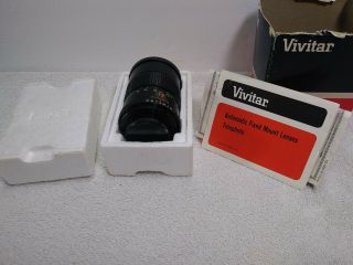 Vivitar Immaculate 135mm F2.  8 Camera Lens Vintage Photography Equipment