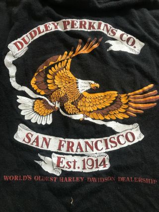 Vintage Rare Harley Davidson Tee Shirt 1986 3 - D Emblem San Francisco Dealership