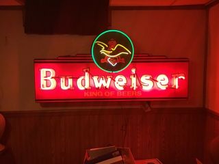 Budwieser Neon Sign vintage King of Beer Eagle series 5ft long 26 inche 11