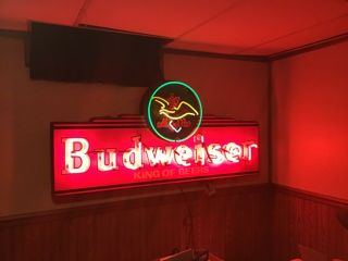 Budwieser Neon Sign vintage King of Beer Eagle series 5ft long 26 inche 12