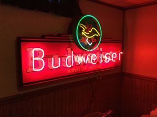 Budwieser Neon Sign vintage King of Beer Eagle series 5ft long 26 inche 6