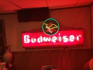 Budwieser Neon Sign vintage King of Beer Eagle series 5ft long 26 inche 9