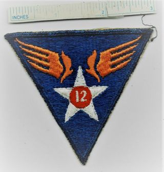Ww2 Us Patch - 12th Army Air Force - Usaaf Shoulder Usa Military U.  S.  Wwii 12