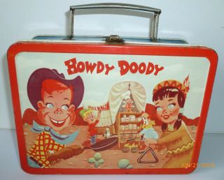 1954 Vintage Howdy Doody Metal Lunch Box - - Adco Liberty