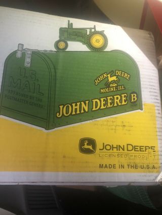 Vintage Old John Deere Mailbox Model Tractor Topper Box
