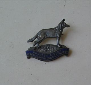 Vintage German Shepherd Full Body Pin Kenart England Burnley & Dist.  Alsatian
