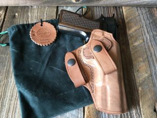 Red Nichols Vintage Style Brown Horsehide Night & Day Iwb For Browning Hi Power