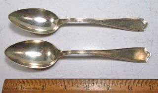 Antique 1910 Pair Alvin Silver Usa Maryland Pattern Sterling Place Soup Spoons
