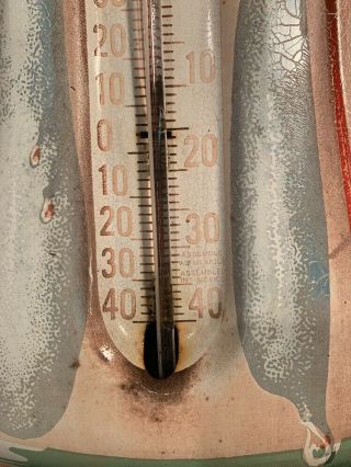 Large Vintage Coca Cola Metal Bottle Thermometer 29 