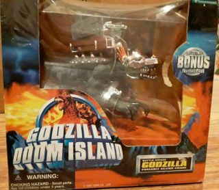 Rare 1997 Trendmasters Doom Island Godzilla Battle Armor Anguirus Mib