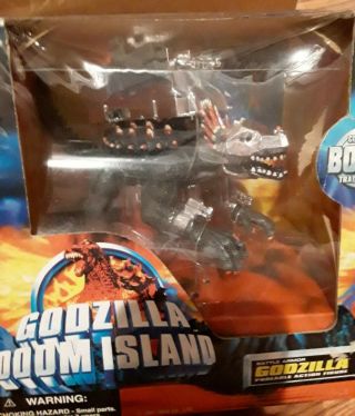 Rare 1997 Trendmasters Doom Island Godzilla Battle Armor Anguirus MIB 2