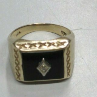 Vintage 10 K Yellow Gold Men 