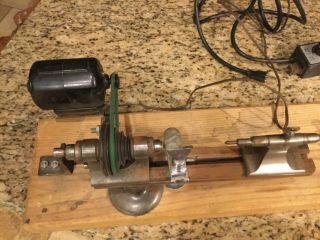 Vintage Watch Makers Jewelers Lathe With Motor