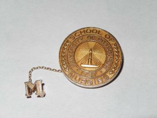 Vintage 10k Gold University Of Pittsburgh Nursing School Pin