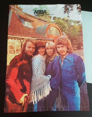 Abba Cloth Wall Hanging Scroll - Vintage Australia 1976