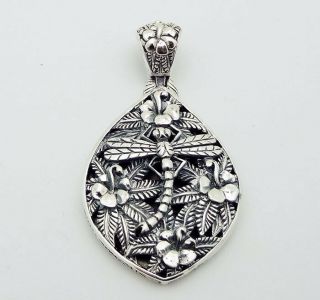 Vintage Beria 2 - 1/8 " By 1 - 3/16 " Large Pendant In Sterling Silver