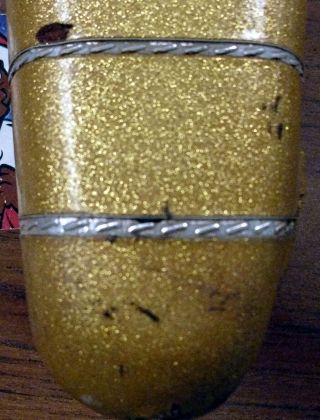 VINTAGE GOLD GLITTER PERSONS BANANA BICYCLE SEAT 3